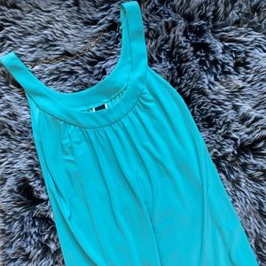 Teal Sleeveless Dress Top
